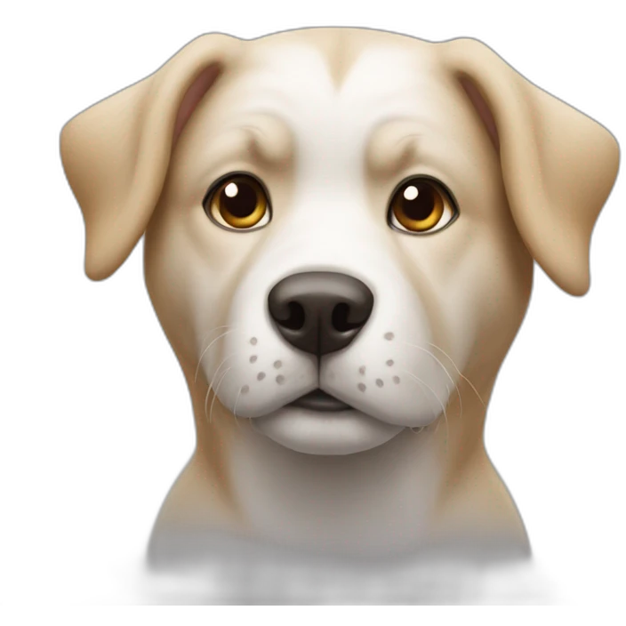 Chien sur un chat emoji