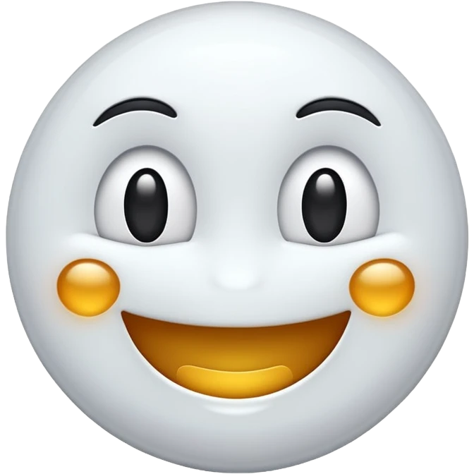 glitter white emoji smile emoji