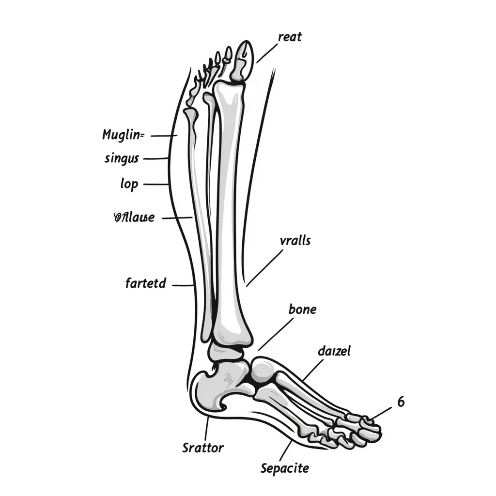 detailed foot skeleton diagram with labels emoji