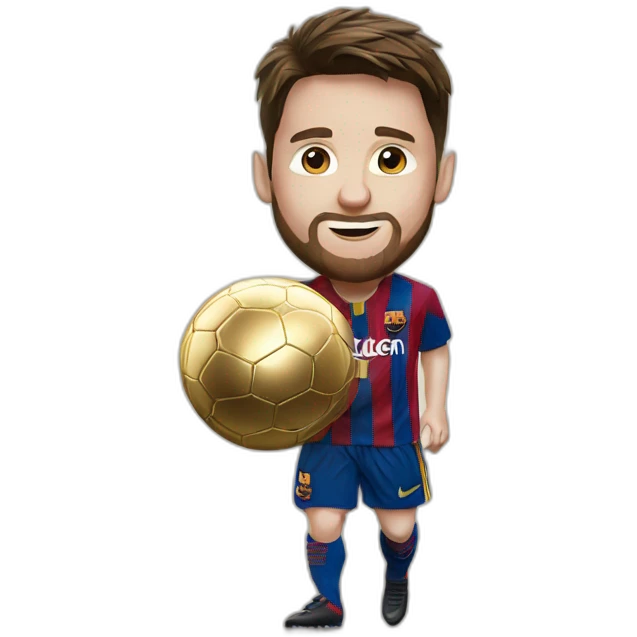 Messi avec le ballon d'or emoji