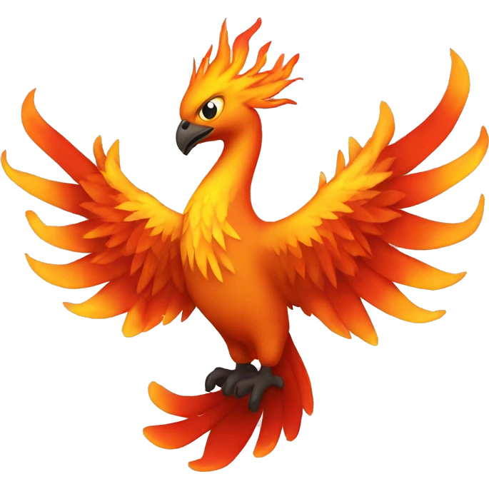 phoenix with flames emoji