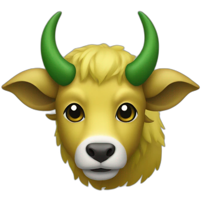 green and gold tamaraw emoji