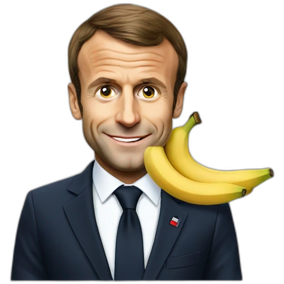Emmanuel Macron banane emoji