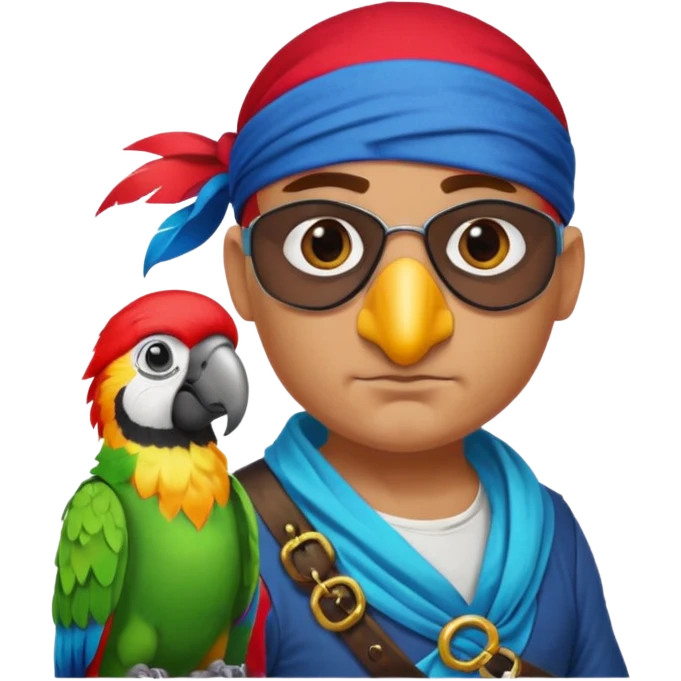 pirate and parrot emoji