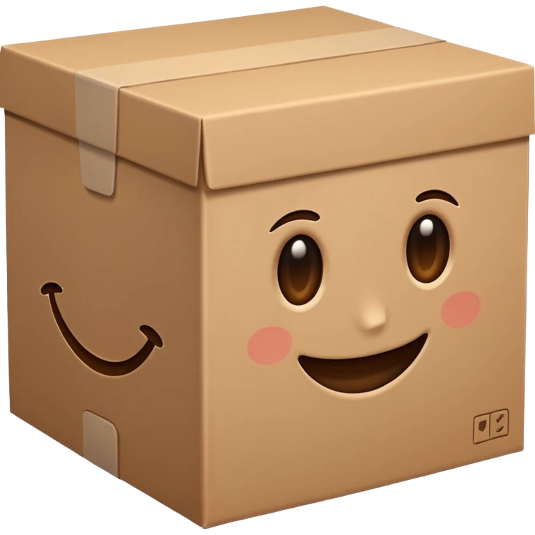 clean cardboard box  emoji