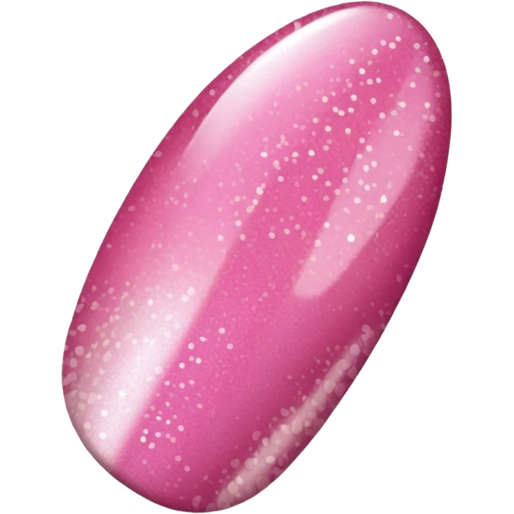 pink nails with glitter almond shape emoji