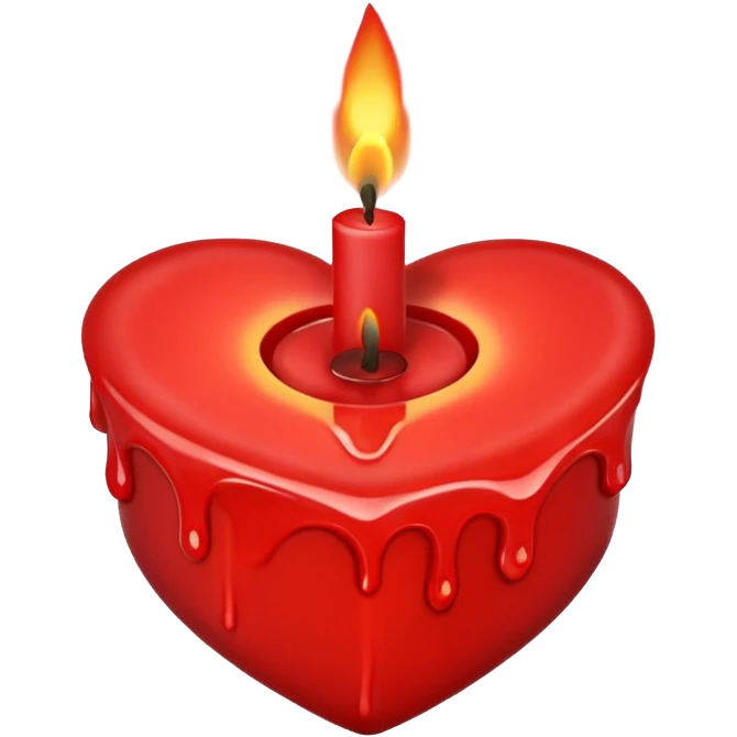 candle heart, remove background emoji