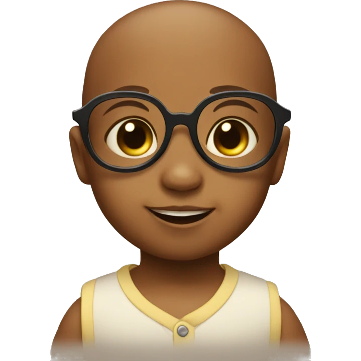 Baby with glasses emoji