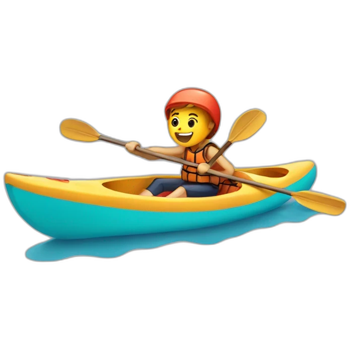 eating pizza in kayak emoji