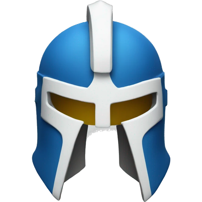 blue and white spartan helmet emoji