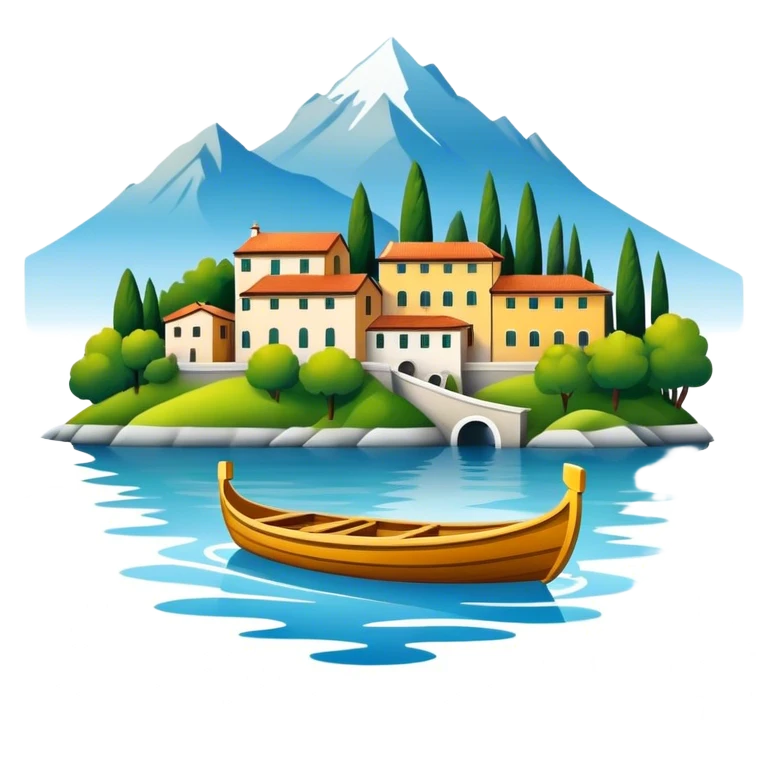 Simbolo Lago di Como stilizzato emoji