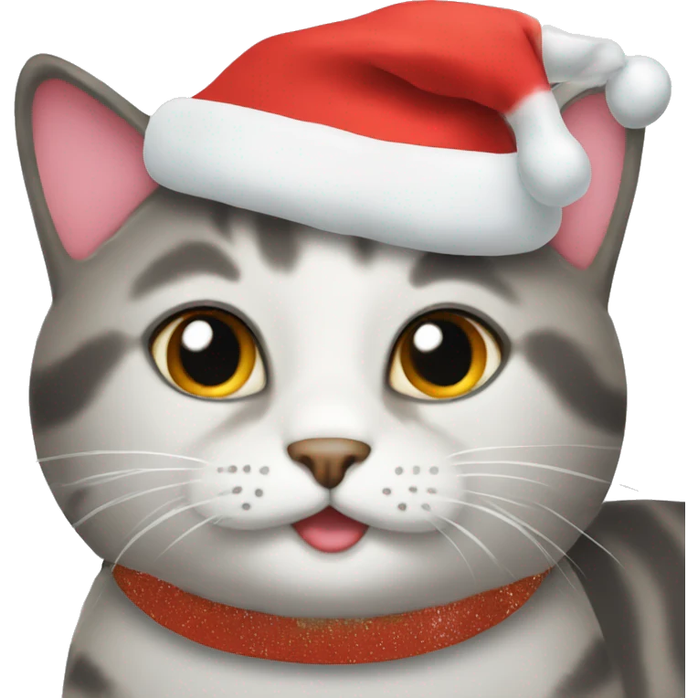 Christmas happy cat emoji