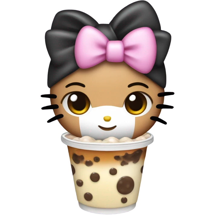 Hello kitty boba emoji