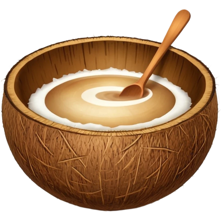 coconut bowl with brown water in jt emoji