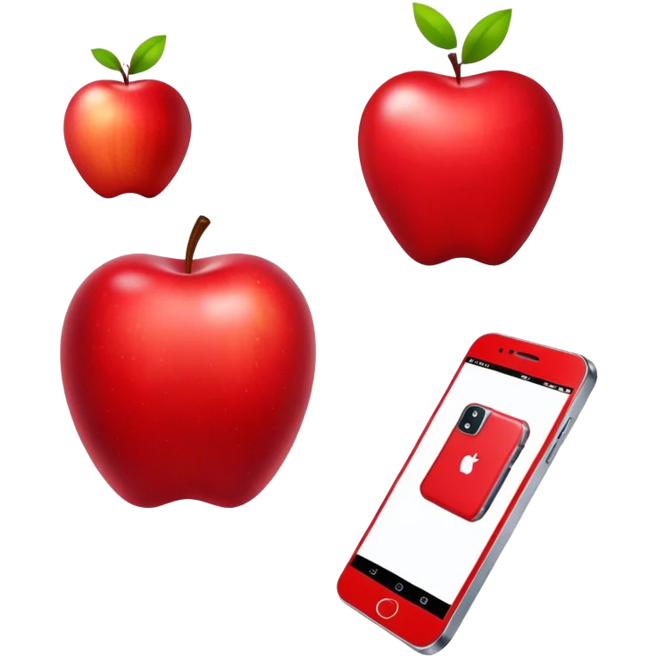 combine an apple with a droid and a smartphone emoji