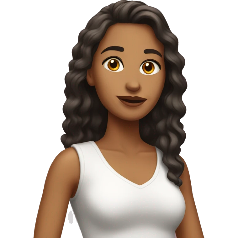Una chica emoji