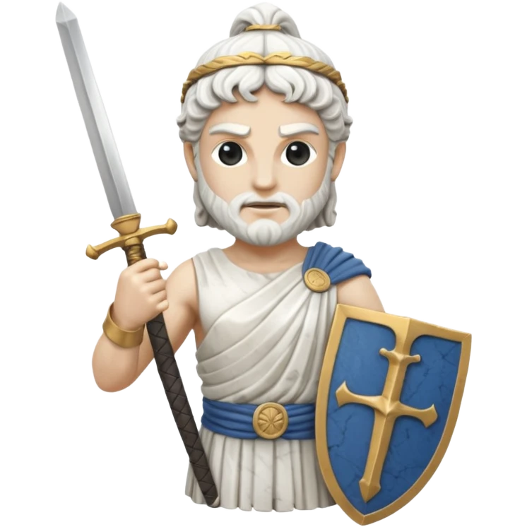 a greek statue holding a sword emoji