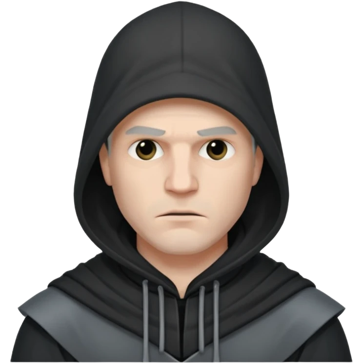man executioner in gray suit emoji
