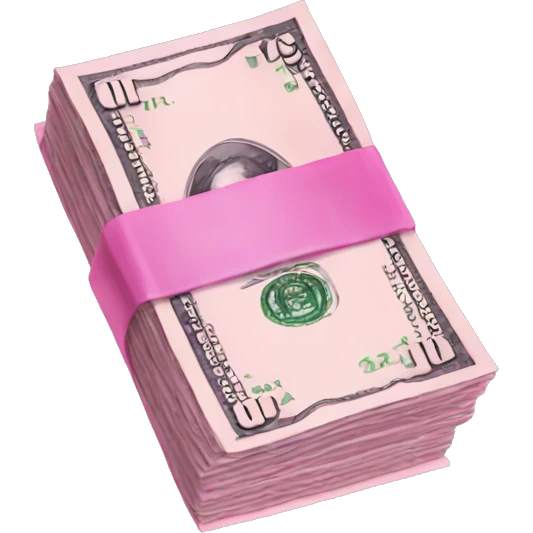 Pink money emoji