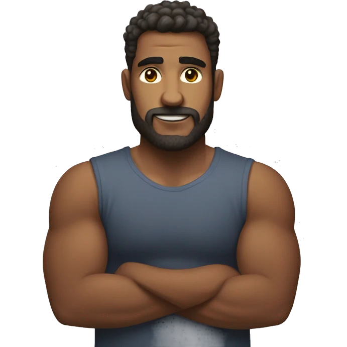 Persona musculosa pero no tan gigante. emoji