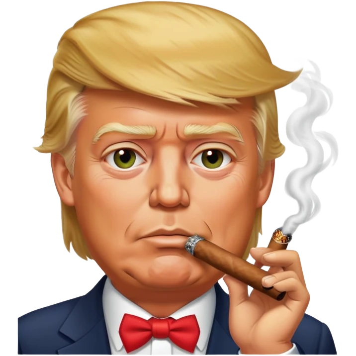 trumo smoking a cigar emoji