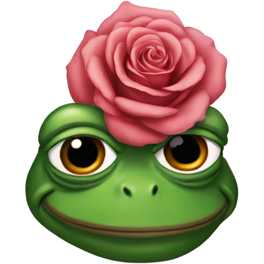 pepe frog with rose girl emoji