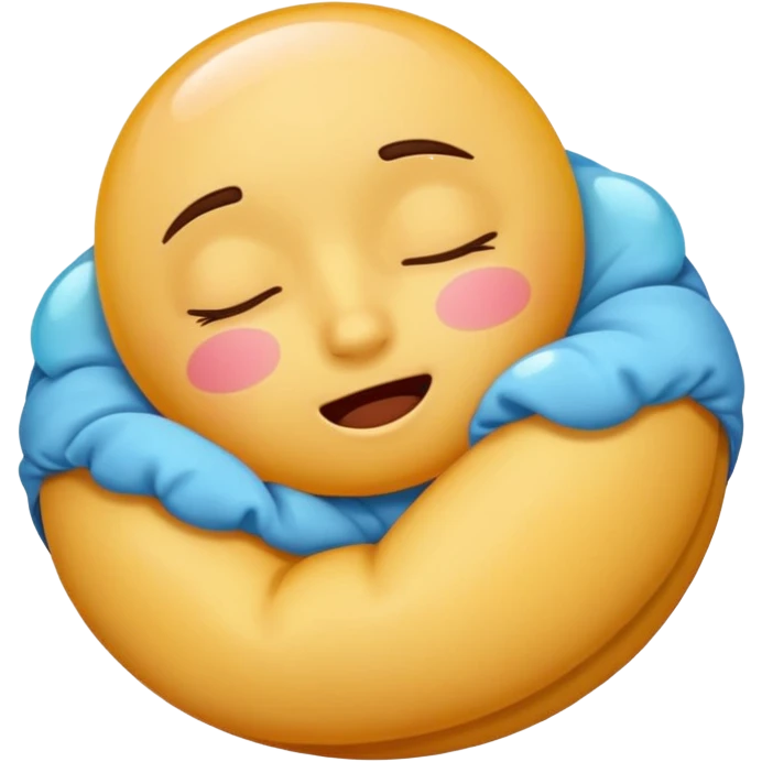 cartoon sticker of a sleepy emoji with sleep bubble, colorful and cheerful, no text, suitable for WhatsApp and Instagram emoji