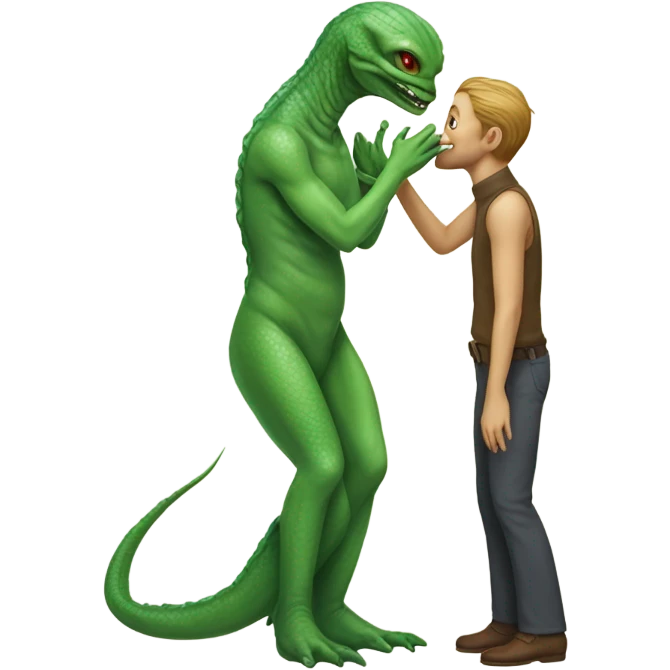 https://www.emojis.com/emoji/man-2JXaa2N7QE9  hugs and kissing https://www.emojis.com/emoji/a-reptilian-alien-white-woman-full-body-vGduQjTCYFz emoji