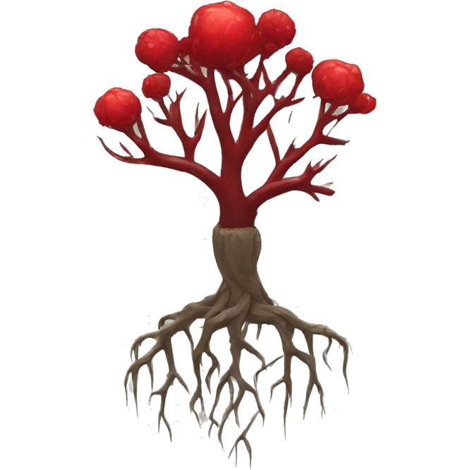 blood with thorny roots emoji