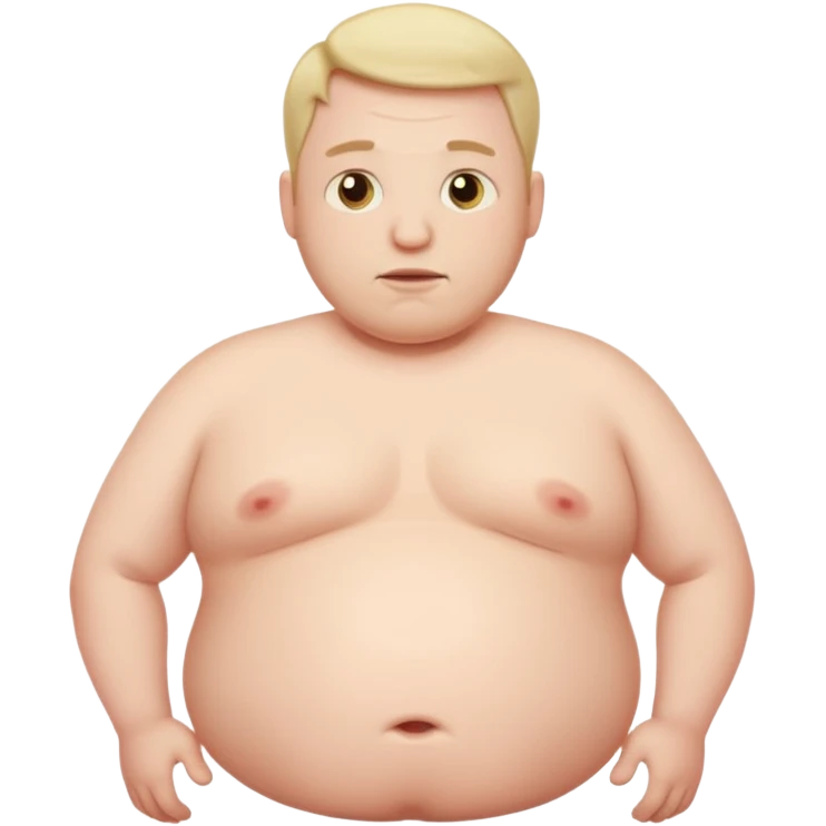 Male has bloated belly emoji