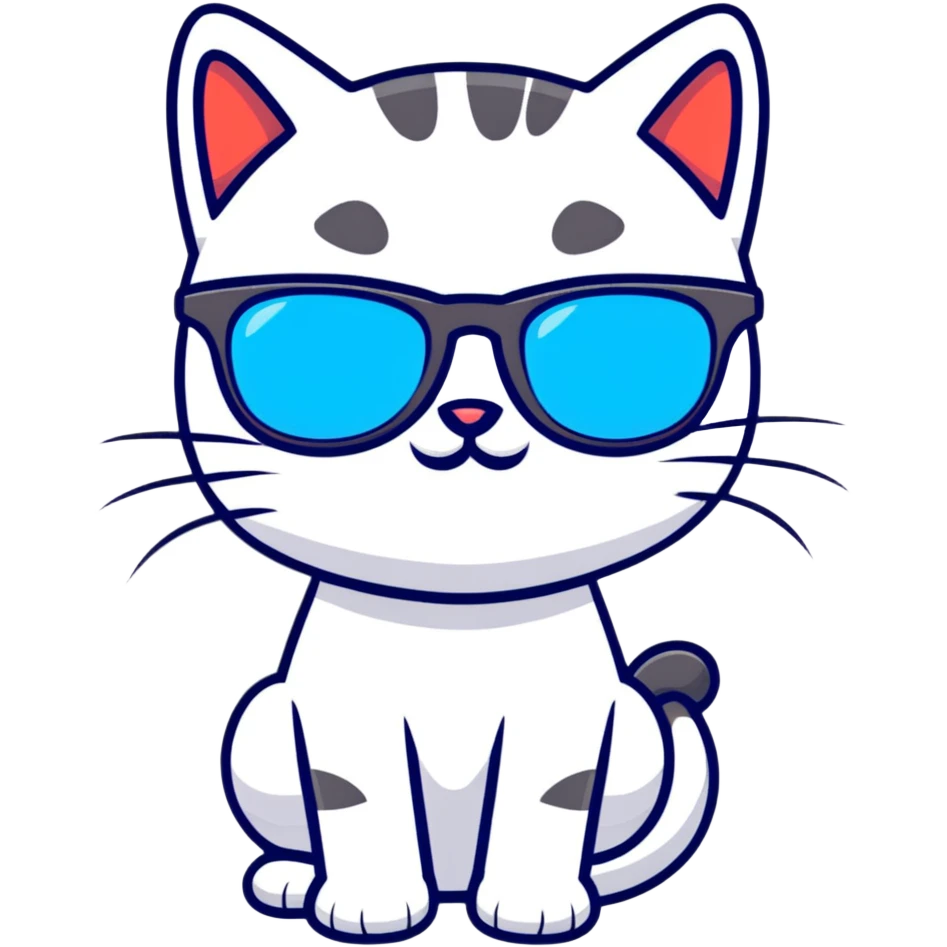 Cat with sunglasses emoji