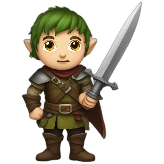 halfling rogue with dagger emoji