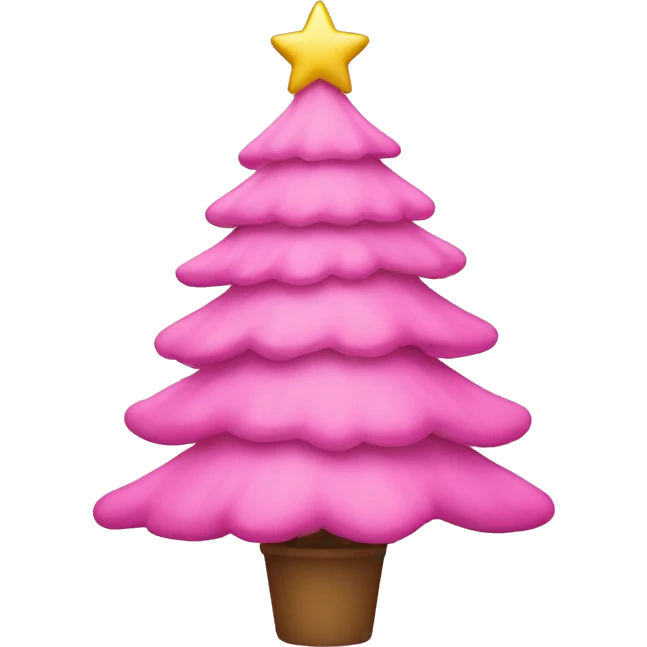 pink christmas tree  emoji