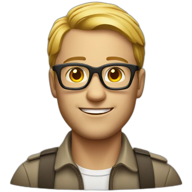 homme charismatique avec des lunette emoji
