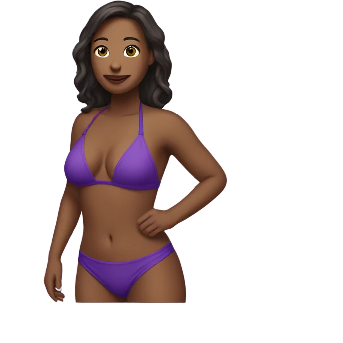 Purple bikini  emoji