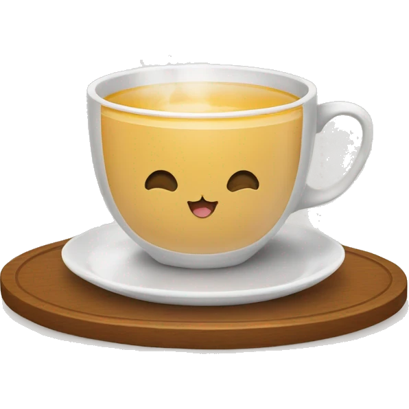 Un chaton et une tasse de thé emoji