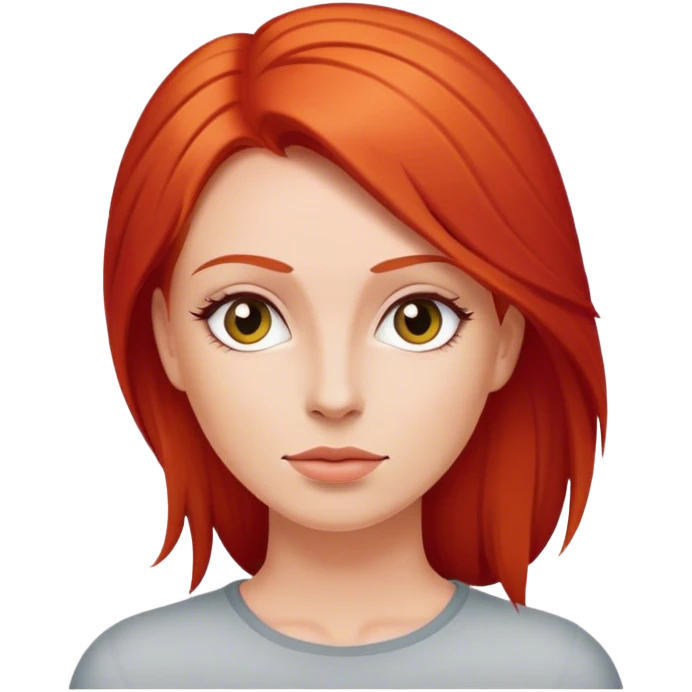 Peliroja lacio blanca  emoji