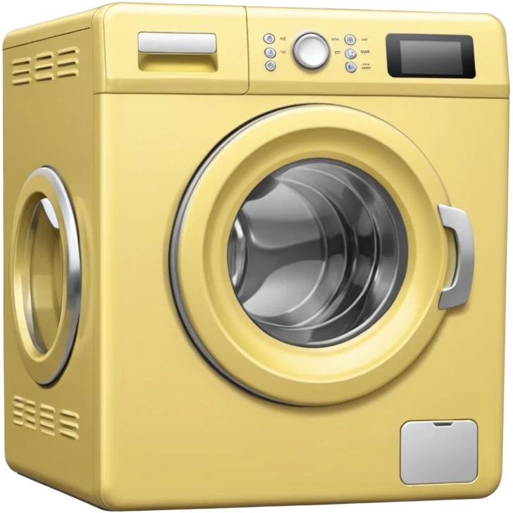 pale yellow simple washing machine emoji