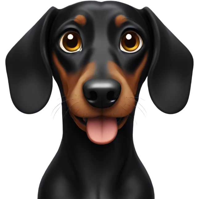 Black dachshund  emoji