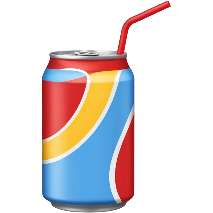 drink can blue red yellow Surfside SINGLE STRAW NO FACE emoji