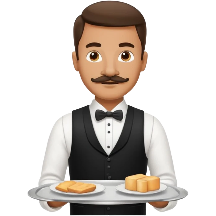 mustached waiter man emoji