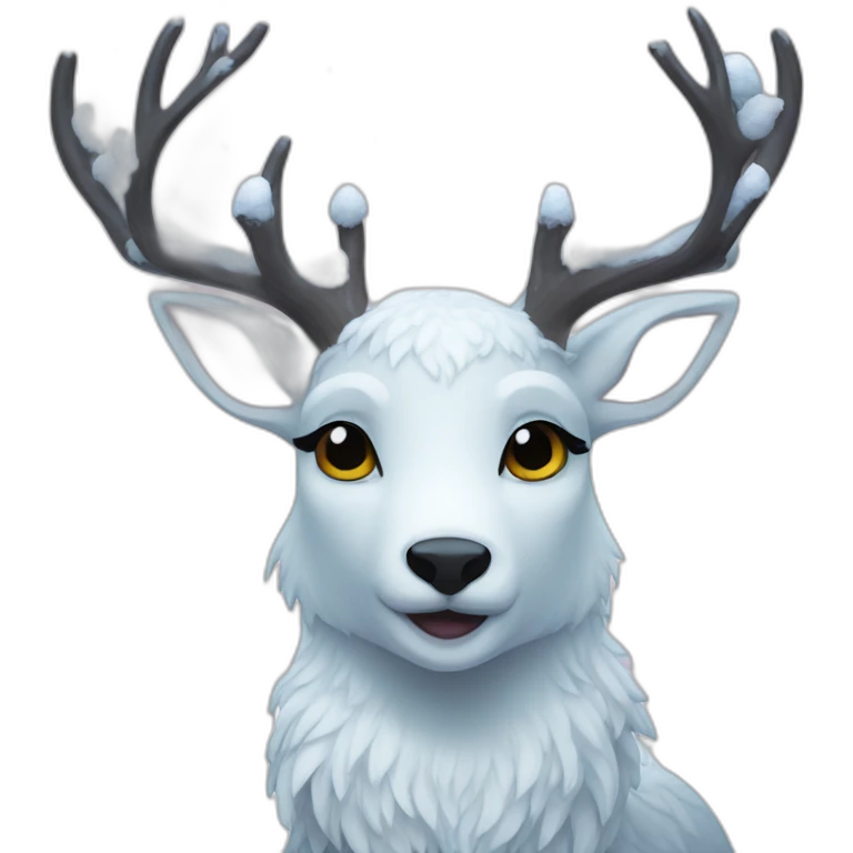 snow witchdeer emoji