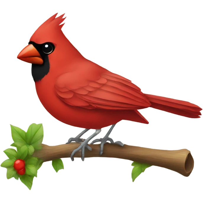 Cardinal with rainbow emoji