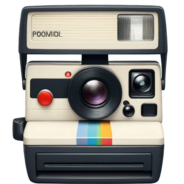 Polaroid Camera pale blue emoji