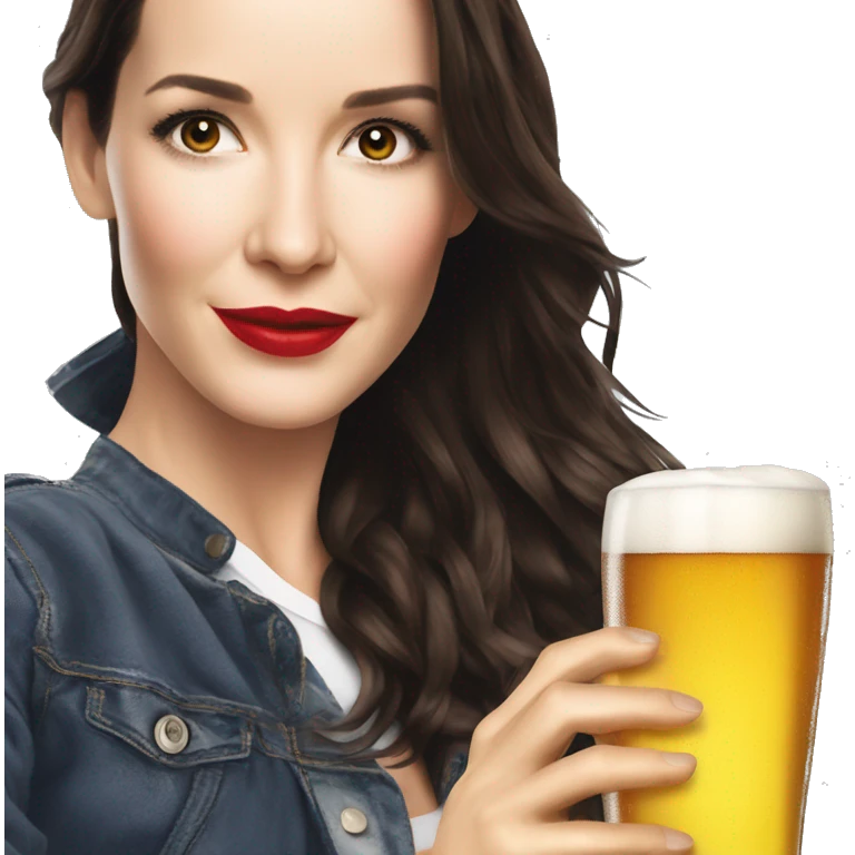 Natalia Oreiro drink beer emoji