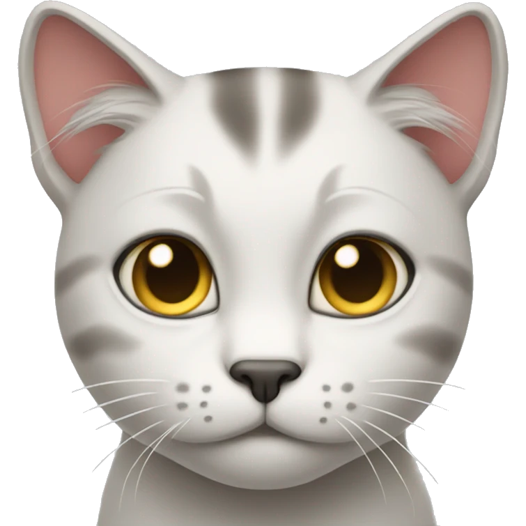 A cat looking down emoji