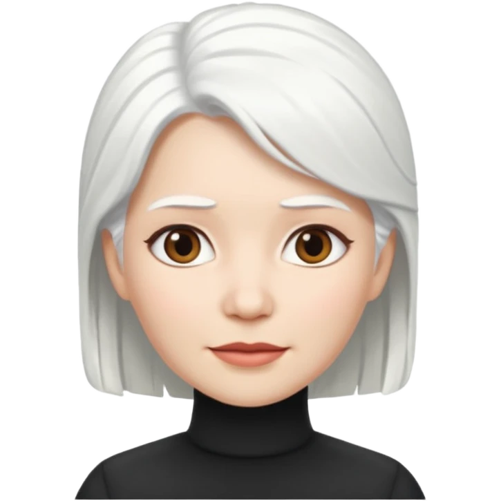 Woman: White Hair Memoji emoji