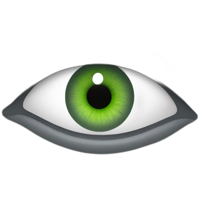 Green eye and grey skin emoji