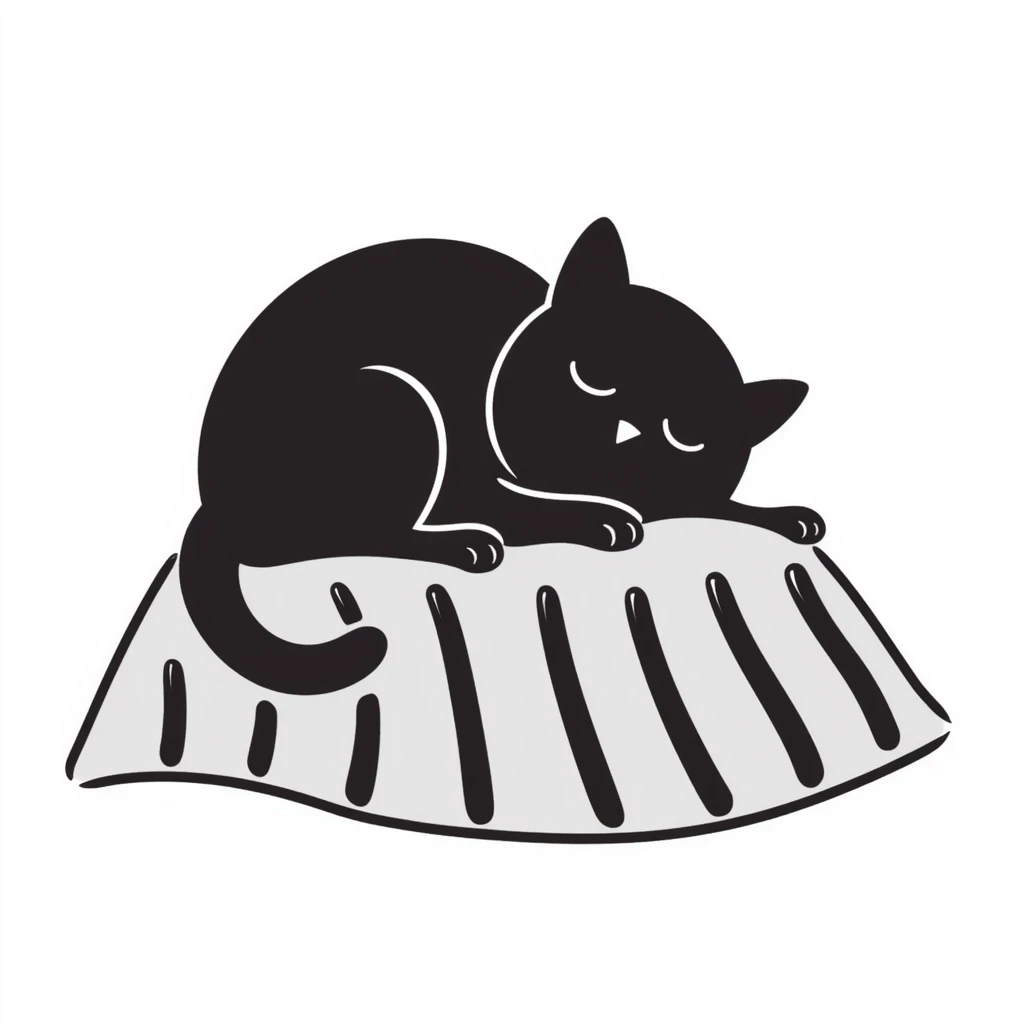 cat sleeping peacefully emoji