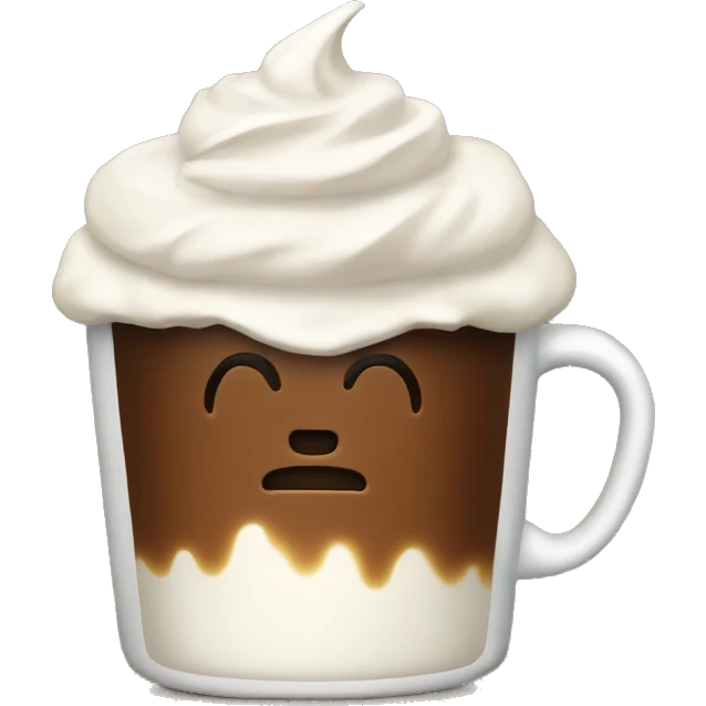 Coffee with whipped cream emoji
